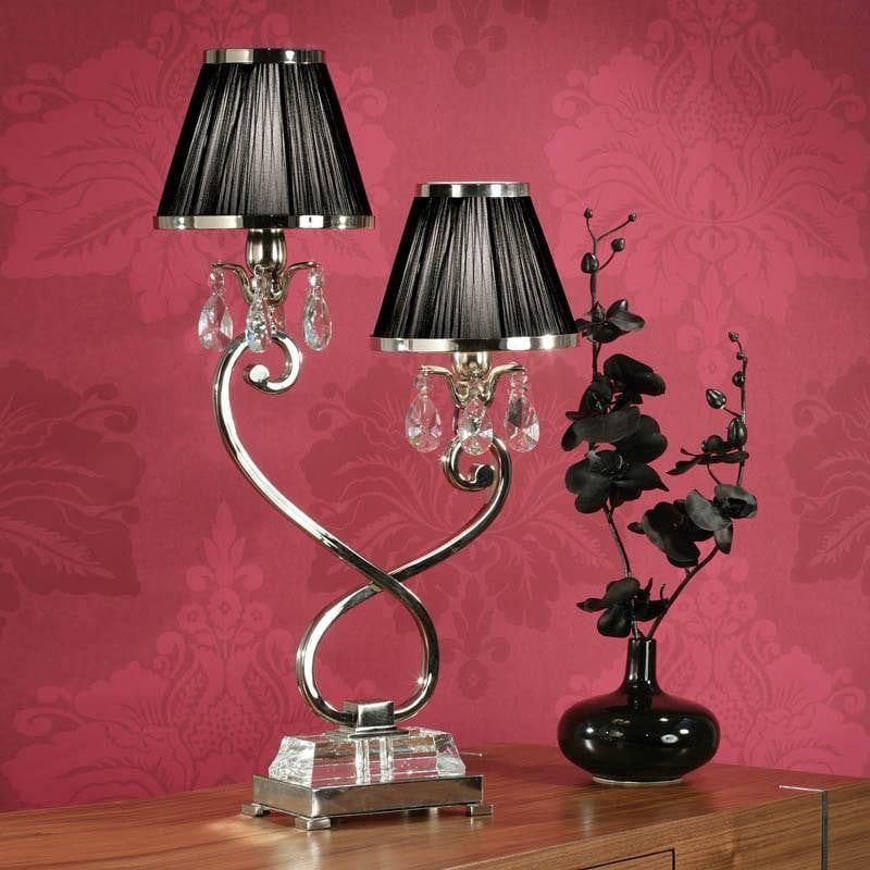 Red fashion and black table lamps