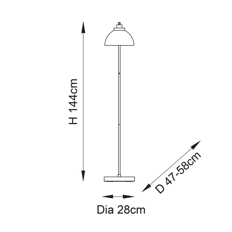 Caspa Modern Nickel Floor Lamp