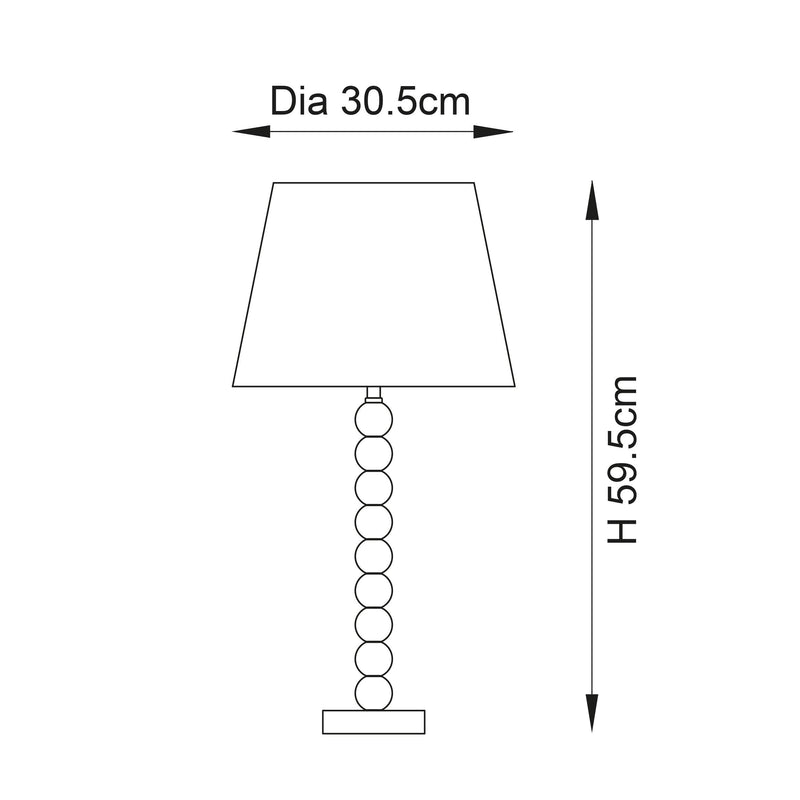 Endon Adelie Green Crystal Glass Table Lamp With Blue Shade-Endon Lighting-Living-Room-Tiffany Lighting Direct-[image-position]