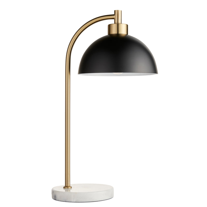 Buchanan Black & Brass Task Table Lamp with Marble Base