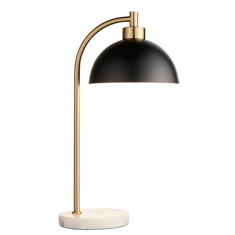 Buchanan Black & Brass Task Table Lamp with Marble Base