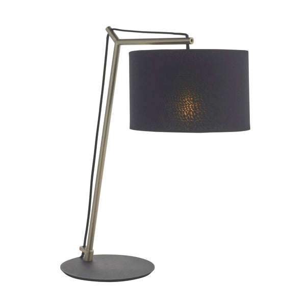 Wimbledon Matt Nickel Table Lamp - Black Shade Damaged Box