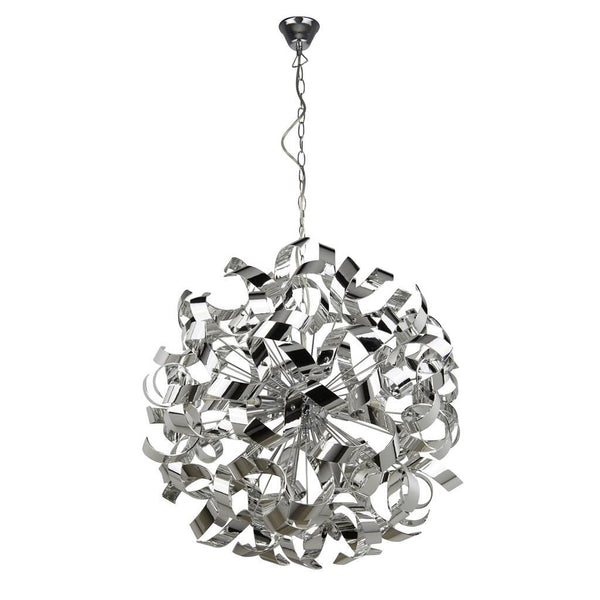 Searchlight Curls 6 Light Chrome Pendant Ceiling Light-Ceiling Pendant Lights-Searchlight Lighting-1-Tiffany Lighting Direct