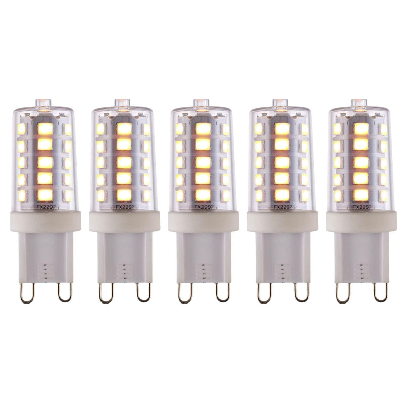 5 X G9 LED SMD Dimmable Light Bulb 3.7W Warm White