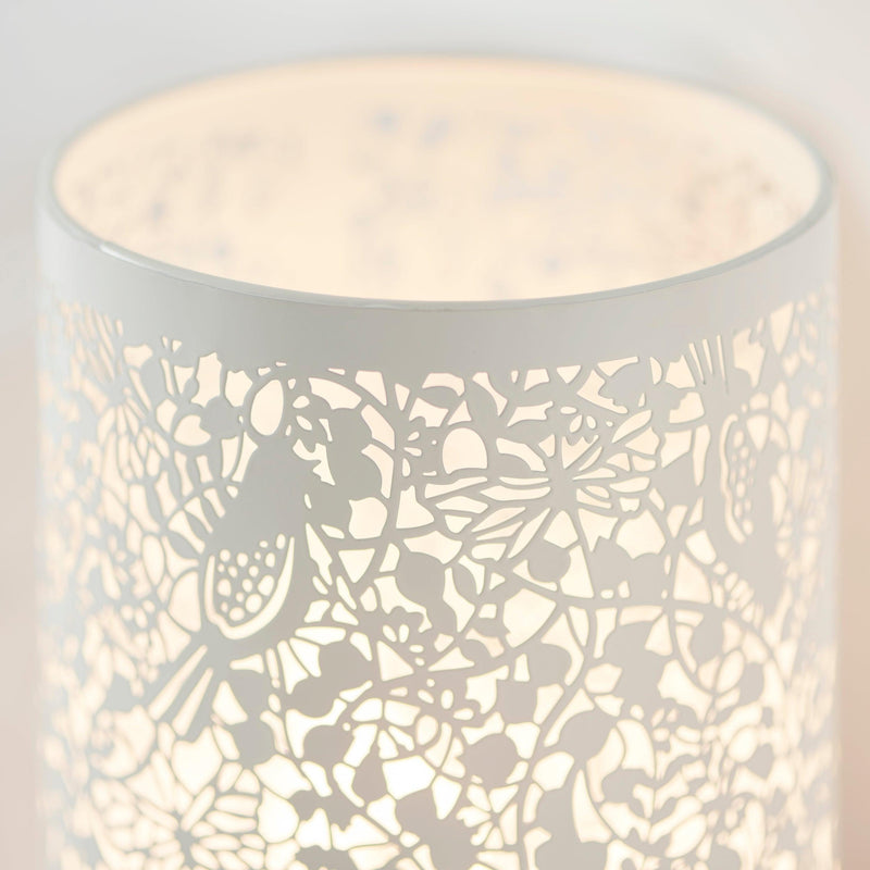 Endon Secret Garden Matt Ivory Wall Light 61684 - Shade detail close-up