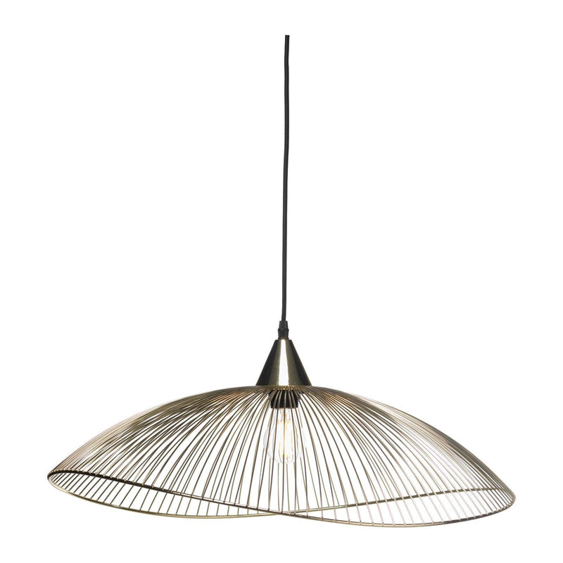 Oaks Lighting Helios Gold Single Ceiling Pendant - 66cm-Ceiling Pendant Lights-Oaks Lighting-1-Tiffany Lighting Direct