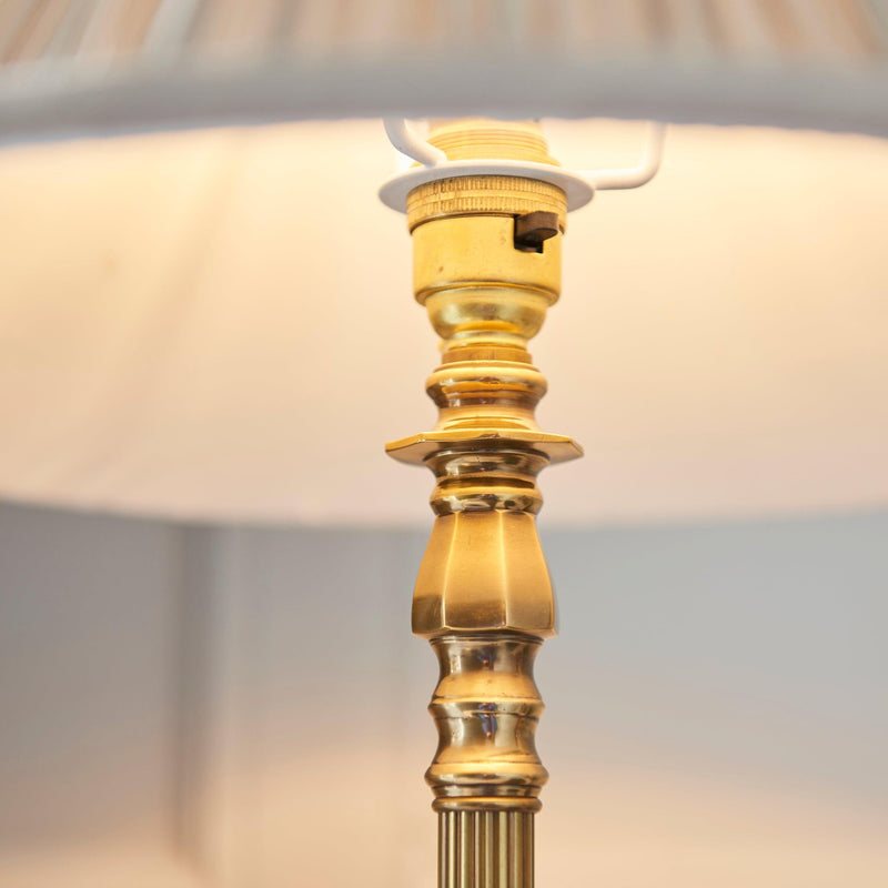 Asquith Solid Brass Table Lamp With Beige Shade-Interiors 1900-Living-Room-Tiffany Lighting Direct-[image-position]