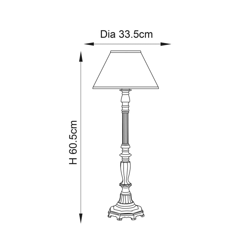 Asquith Solid Brass Table Lamp With Beige Shade-Interiors 1900-Living-Room-Tiffany Lighting Direct-[image-position]