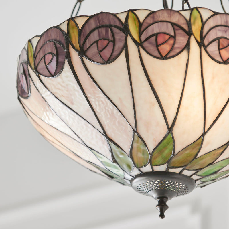 Hutchinson Large Inverted Tiffany Ceiling Light