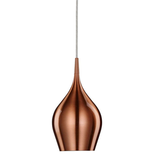 Vibrant 1 Light Metal Copper Pendant - Searchlight-Ceiling Pendant Lights-Searchlight Lighting-1-Tiffany Lighting Direct