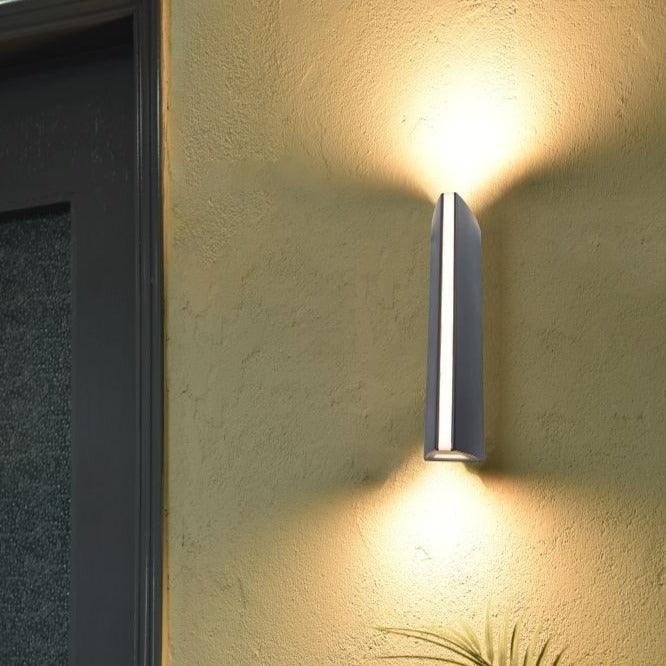 Lutec Leo Integrated LED Outdoor Wall Light In Dark Grey