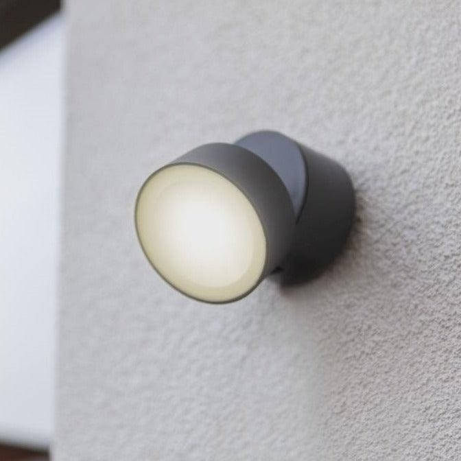 Lutec Trumpet Outdoor LED Wall Light - Charcoal Grey 5626101125 detail