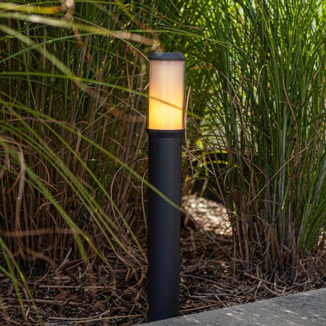 Lutec Heros Grey Outdoor Bollard Pathway Light 7288201118