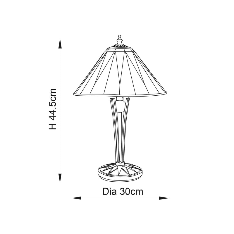 Interiors 1900 Dark Star Tiffany Table Lamp