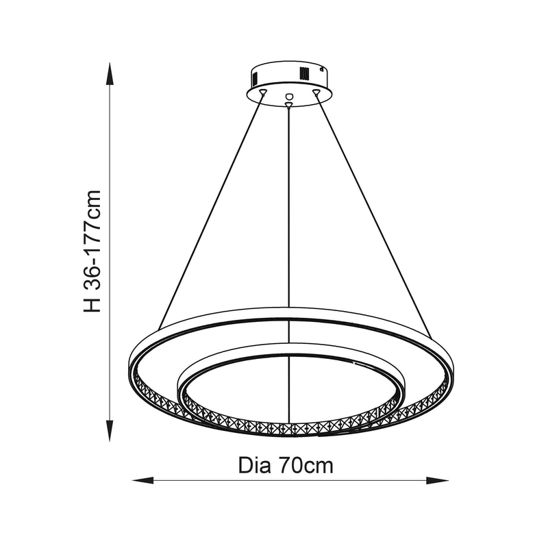 Endon Eternity 1 Light Nickel Finish Pendant Ceiling Light-Ceiling Pendant Lights-Endon Lighting-9-Tiffany Lighting Direct