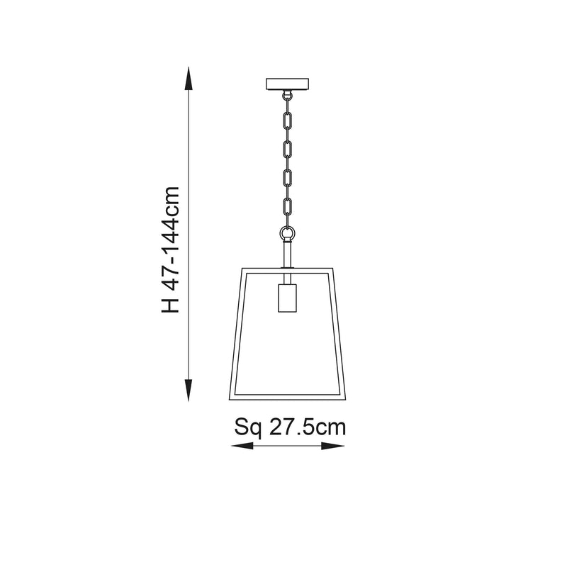 Endon Hurst 1 Light Nickel Finish Ceiling Pendant-Ceiling Pendant Lights-Endon Lighting-10-Tiffany Lighting Direct