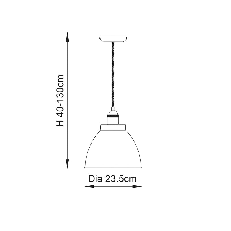 Endon Franklin 1 Light Brass Ceiling Pendant-Ceiling Pendant Lights-Endon Lighting-2-Tiffany Lighting Direct