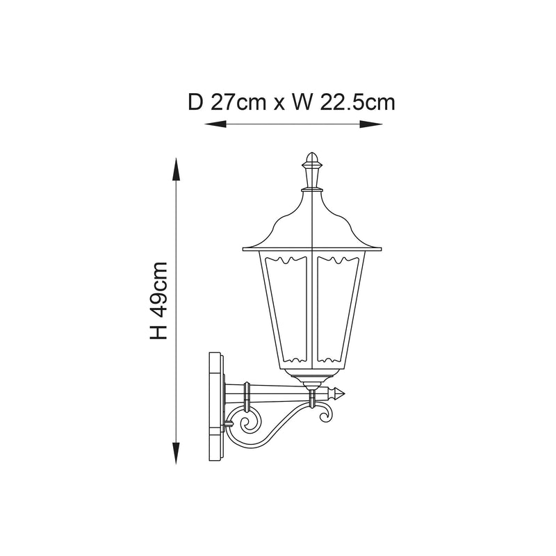 Endon Burford Black Outdoor Wall Light