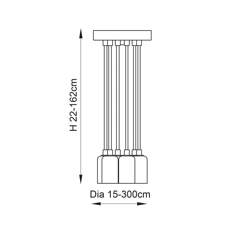 Endon Studio 6 Light Copper Ceiling Pendant Light-Ceiling Pendant Lights-Endon Lighting-8-Tiffany Lighting Direct