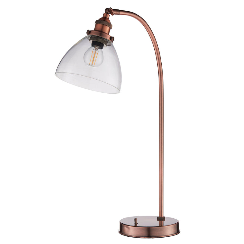 Endon Hansen 1 Light Copper Table Lamp 77861 - unlit