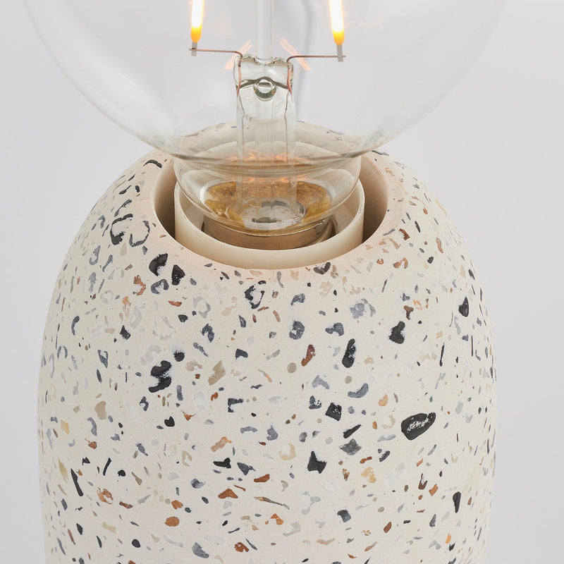 Endon Terrazzo 1 Light White Table Lamp 78181 - Fitting Close-up