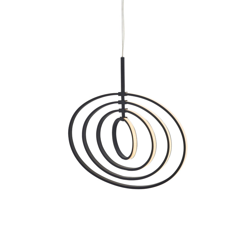 Endon Avali Black & White 1 Light LED Hoop Pendant 80679