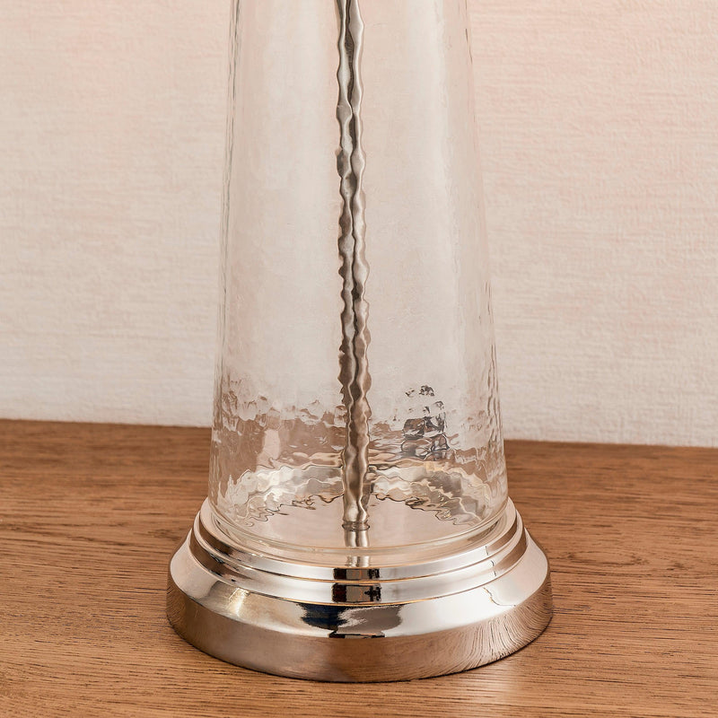 Endon Winslet 1 Light Hammered Glass Table Lamp - Teal Shade-Endon Lighting-Living-Room-Tiffany Lighting Direct-[image-position]