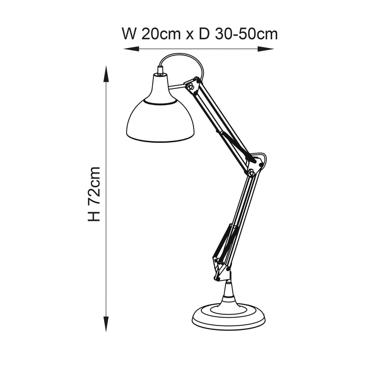 Endon Marshall 1 Light Grey Table Lamp-Endon Lighting-Living-Room-Tiffany Lighting Direct-[image-position]