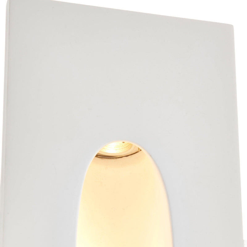 Zeke White Plaster-in Paintable LED Wall Light 1.6W -Warehouse Clearance Stock