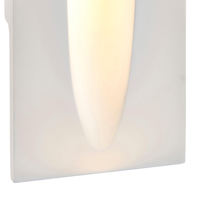 Zeke White Plaster-in Paintable LED Wall Light 1.6W -Warehouse Clearance Stock