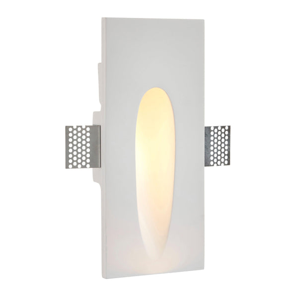 Zeke White Plaster-in Paintable LED Wall Light 1.6W -Warehouse Clearance Stock