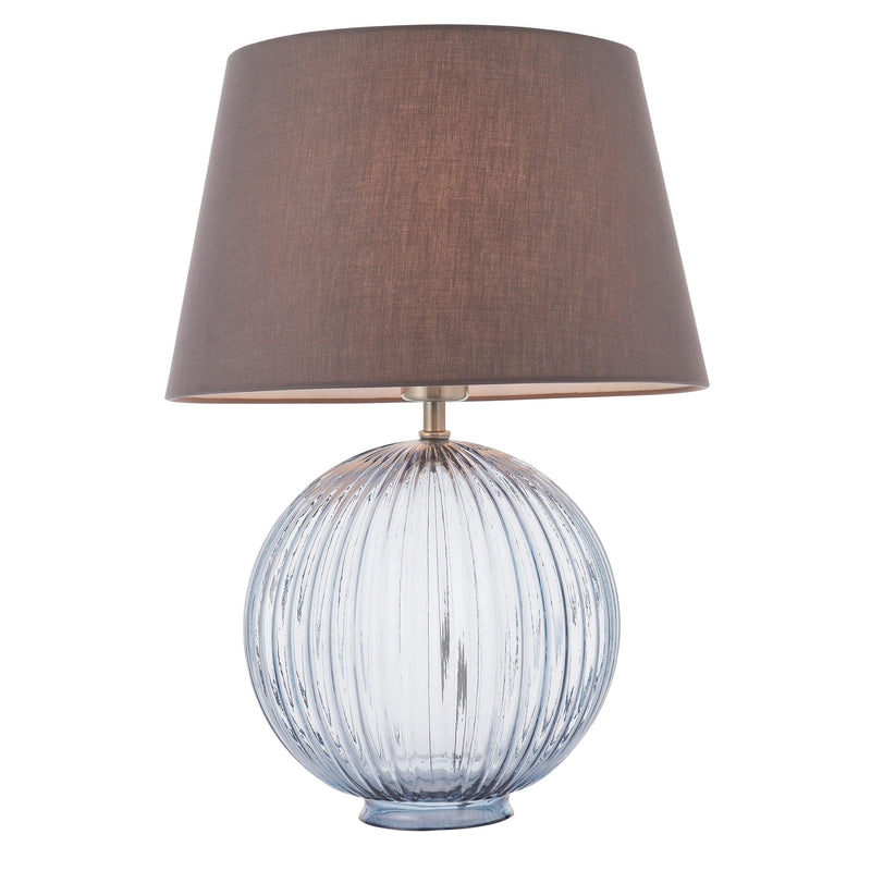 Endon Jemma Grey Table Lamp & Evie Charcoal Shade-Endon Lighting-Living-Room-Tiffany Lighting Direct-[image-position]