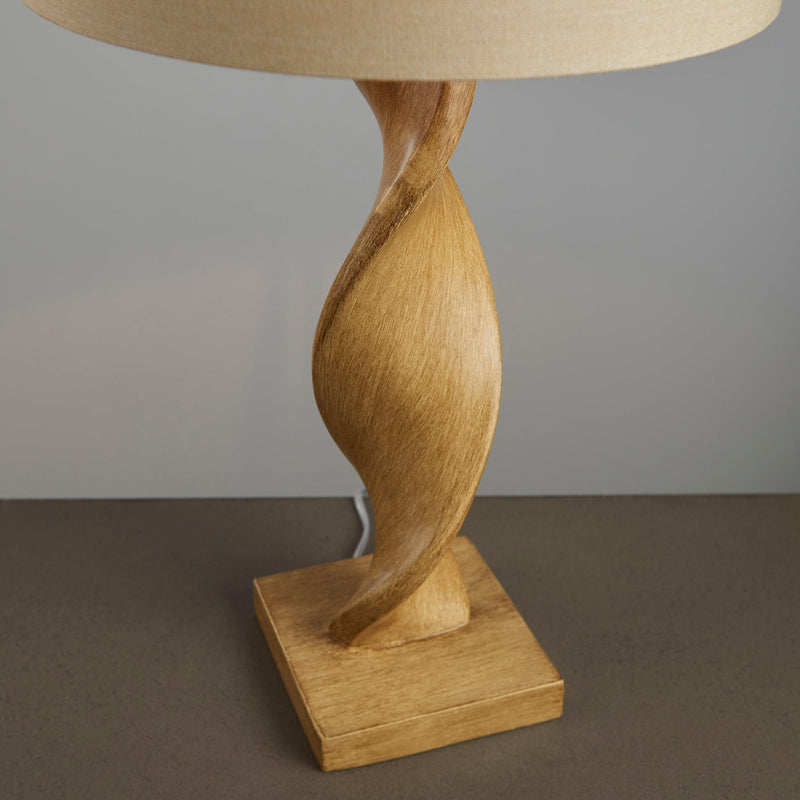 Endon Abia 1 Light Oak Effect Table Lamp-Endon Lighting-Living-Room-Tiffany Lighting Direct-[image-position]