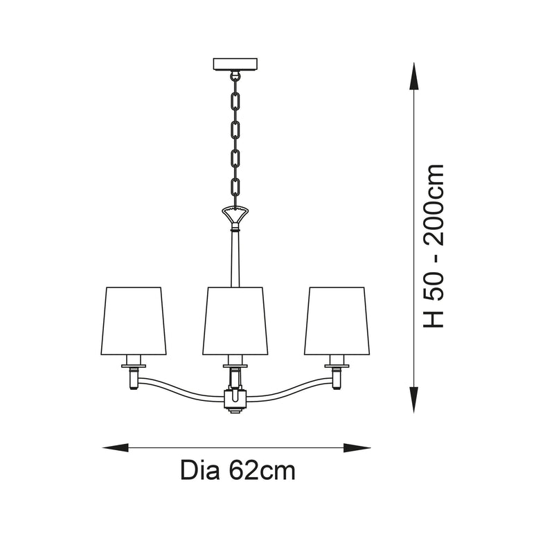 Endon Ortona 3 Light Nickel Pendant Ceiling Light-Ceiling Pendant Lights-Endon Lighting-9-Tiffany Lighting Direct