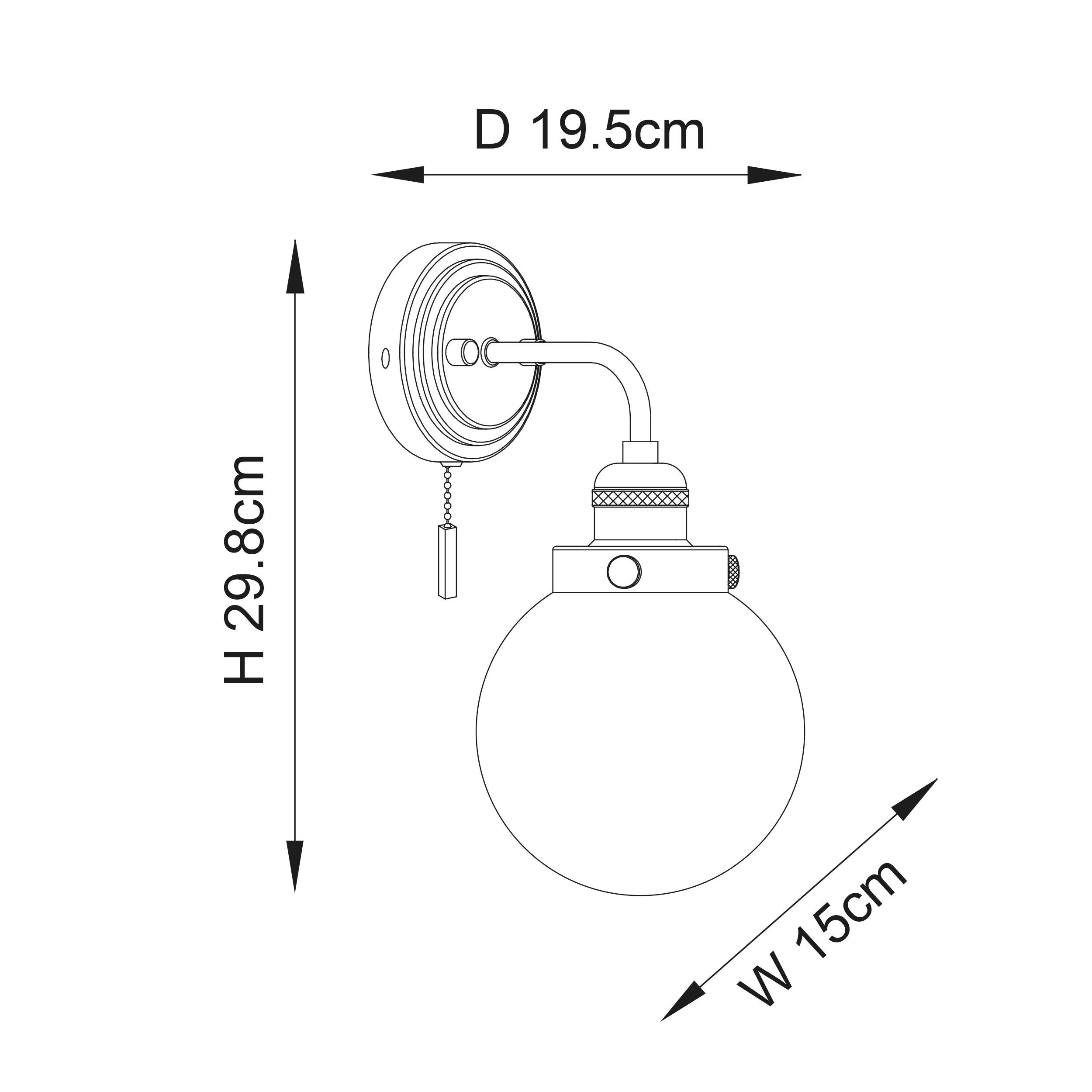 cheswickchrome finish bathroom wall light by Endon Lighting Hallway lights Close Up