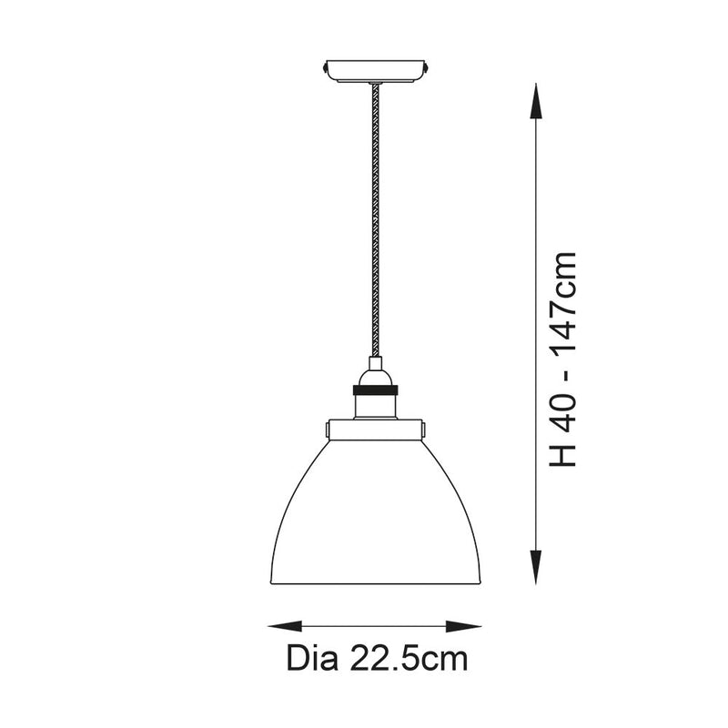 Hansen Nickel Industrial Pendant Light - Clear Glass Shade