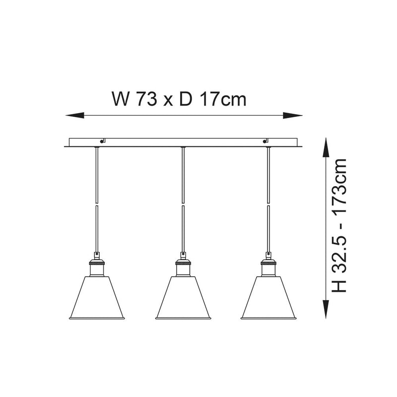 Hal Nickel 3 Light Adjustable Ceiling Pendant