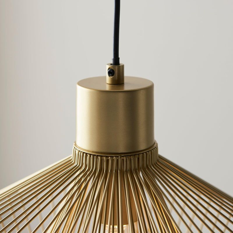 Endon Kimberley 1 Light Gold Ceiling Pendant-Ceiling Pendant Lights-Endon Lighting-11-Tiffany Lighting Direct