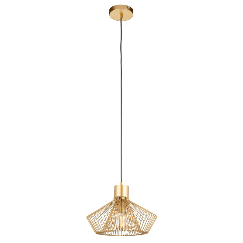 Endon Kimberley 1 Light Gold Ceiling Pendant-Ceiling Pendant Lights-Endon Lighting-12-Tiffany Lighting Direct