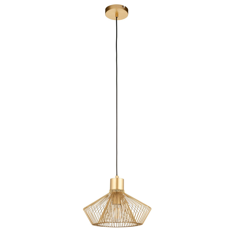 Endon Kimberley 1 Light Gold Ceiling Pendant-Ceiling Pendant Lights-Endon Lighting-13-Tiffany Lighting Direct