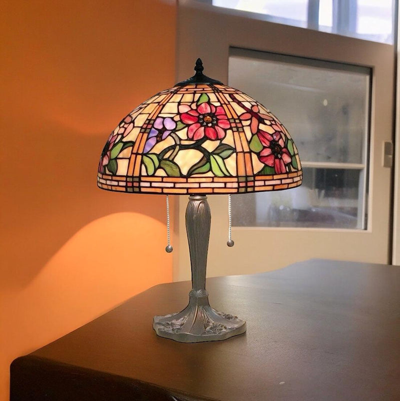 Pavot Tiffany Large Table Lamp - Tiffany Lighting Direct