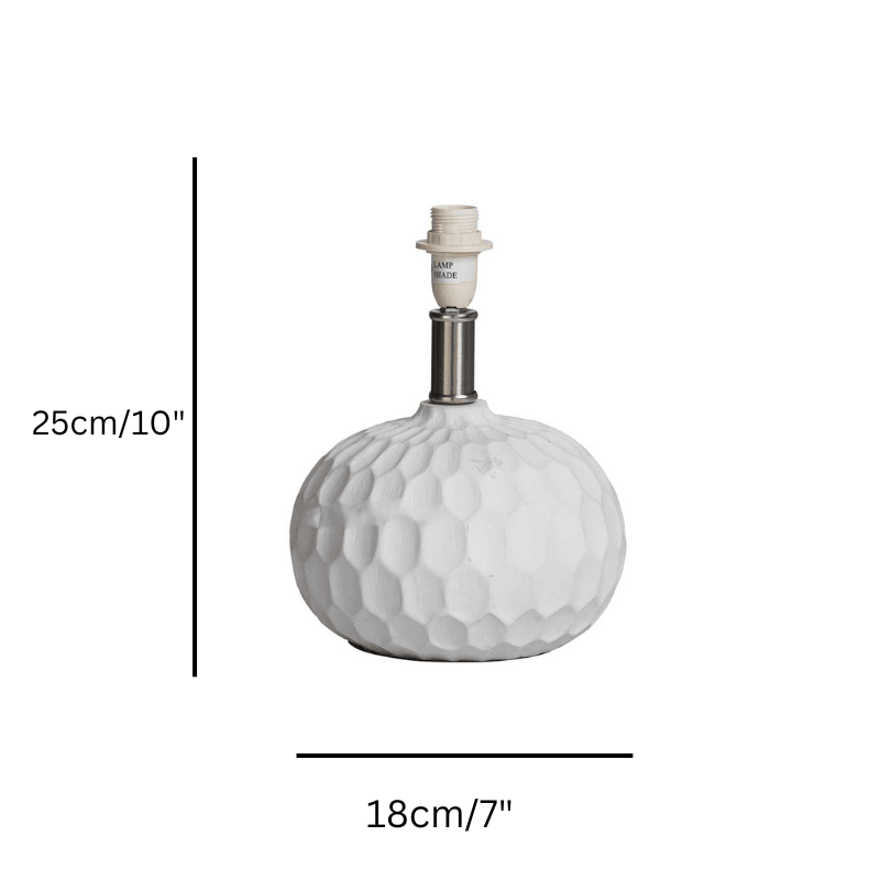 Rola White Ceramic Table Lamp size guide