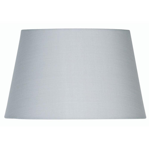 Oaks Lighting 8" Cotton Drum Soft Grey Lamp Shade