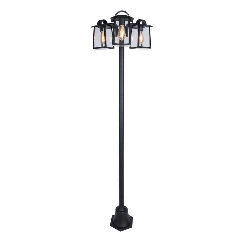 Lutec Kelsey 3 Light Large Outdoor Lamp Post - Matt Black Damaged Box