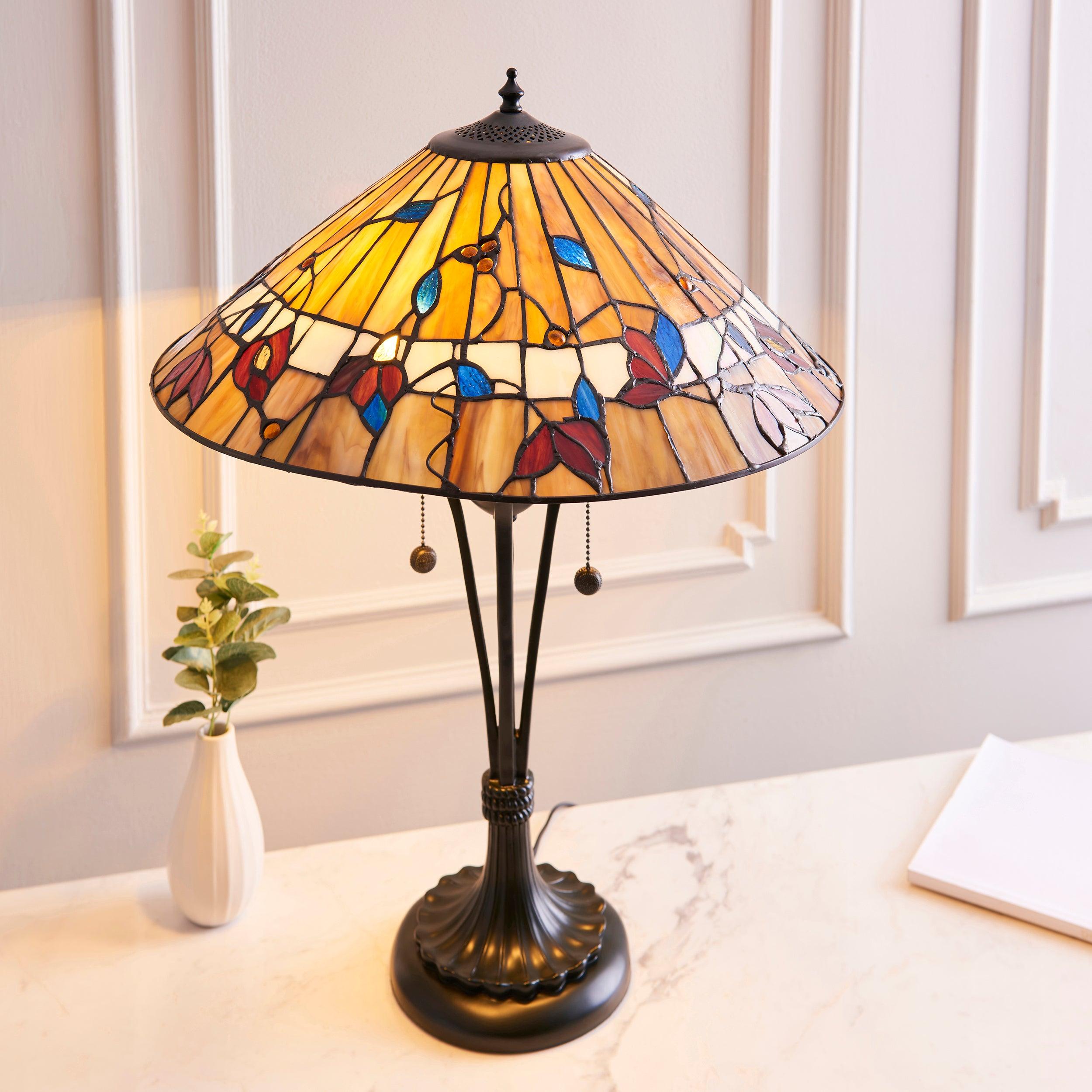 bernwood tiffany lamp Bedroom Lighting lit image