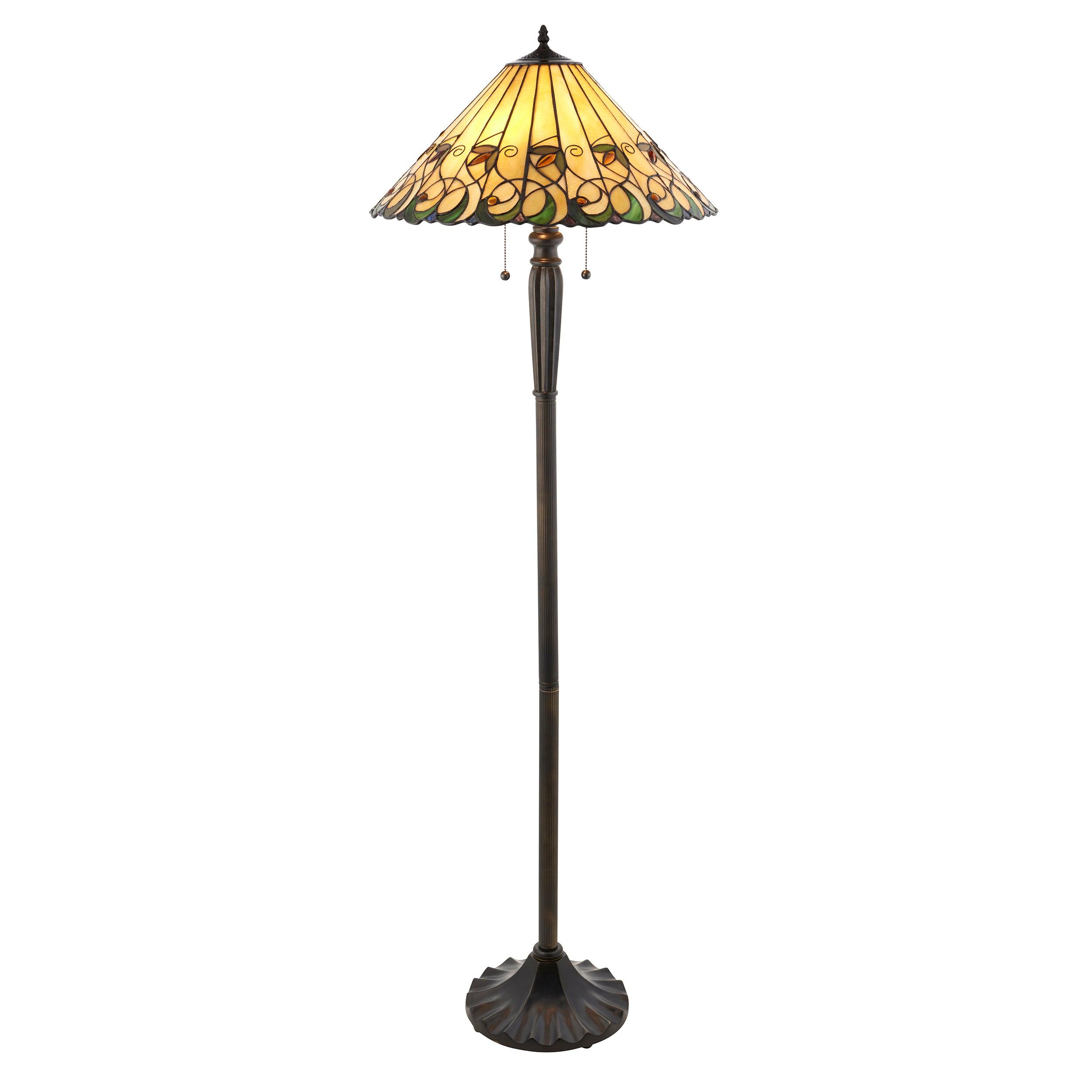 jamelia tiffany floor lamp close up image