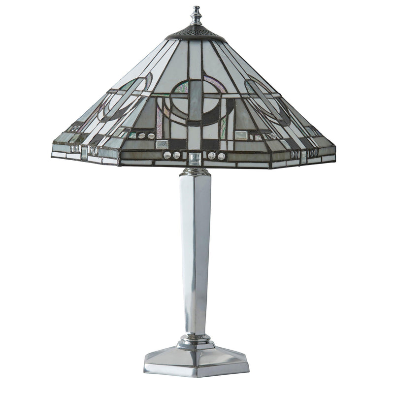 Interiors 1900 Metropolitan Tiffany Lamp with Aluminium Base