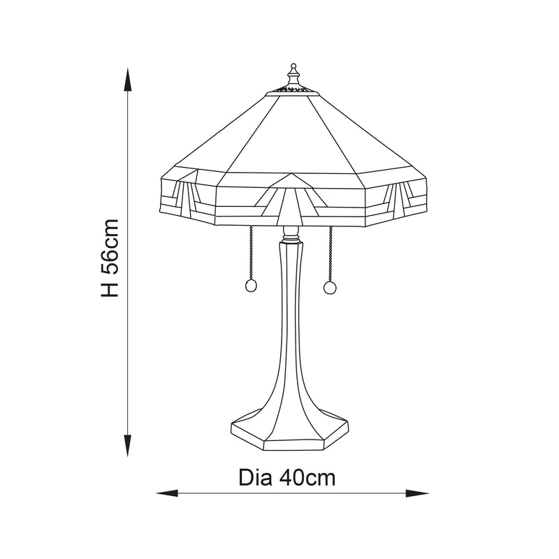 Interiors 1900 Nevada Tiffany Table Lamp