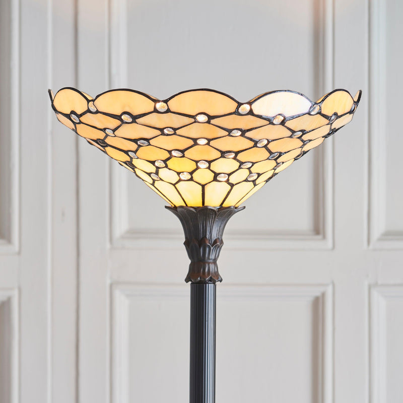 Interiors 1900 Pearl Tiffany Uplighter Floor Lamp