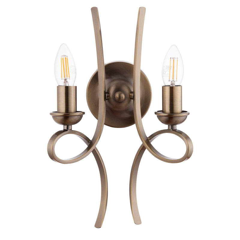 Interiors 1900 Penn Brushed Brass Finish Wall Light